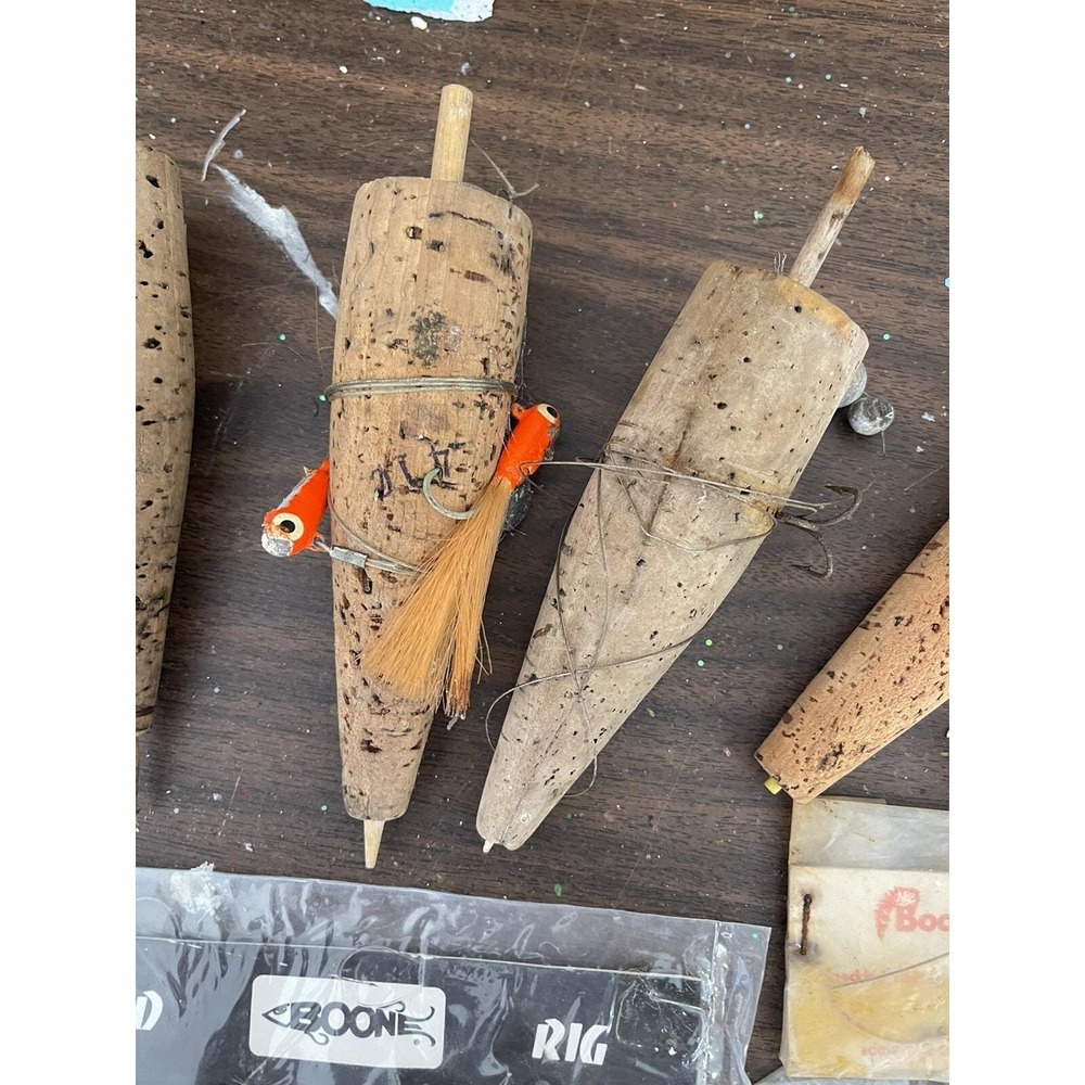 LOT 29+ VTG Fishing Fly Jig Bucktail Shad Speck Popping Corks Lures Split Shot - Picture 10 of 13